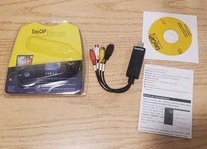 EasyCAP USB 2.0 Video Capture Adapter with Audio – Convert VHS to Digital on PC - Picture 1 of 8