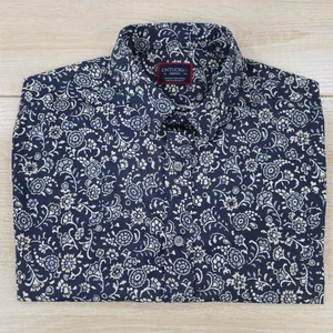 Men's M UNTUCKit Nylon Elastane Floral Geometric AOP Pattern Short Sleeve Shirt - Picture 1 of 6