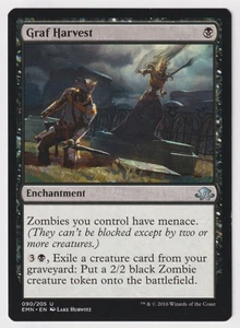 Crimped Graf Harvest MP Eldritch Moon 2016 WOTC MTG Magic Factory Error Misprint - Picture 1 of 2
