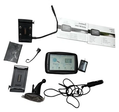 Garmin Zumo 595LM Motorcycle Sat Nav GPS Rugged and Waterproof Bundle - Image 1 of 4