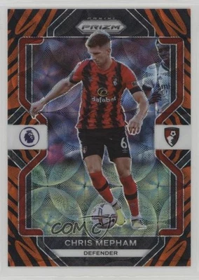 2022-23 Panini Prizm Premier League Choice Tiger Stripes Chris Mepham Rookie RC - Image 1 of 2