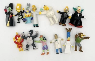 Burger King 2001-2002 SIMPSONS Tree House Of Horrors Halloween Figure Lot Of 13 - Image 1 of 2