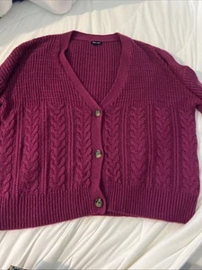 Splendid Sweater Fuschia Oversized Size Small - Picture 1 of 7