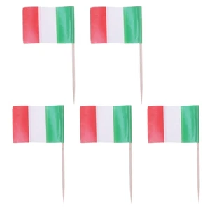 100 Piezas Palillo de Dientes Bandera Niño Banderas Italianas Palillos Pequeños Cupcakes Toppers - Imagen 1 de 12