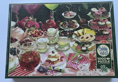 Cobble Hill “Garden Party” 1000 Piece Jigsaw Puzzle w/Poster Discontinued NEW - Image 1 of 4