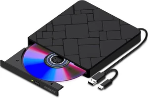 USB 3.0 Slim Extern DVD RW CD Brenner Laufwerk Brenner Reader Player für Laptop PC - Bild 1 von 5