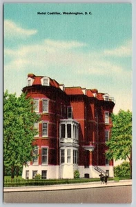 1940-50er HOTEL CADILLAC WASHINGTON DC REINIGER & FEINERE ZIMMER POSTKARTE - Bild 1 von 2