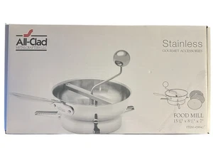 Neu im Karton ALL CLAD Schwerlast Edelstahl Lebensmittelmühle 3 austauschbare Scheiben #59942 - Bild 1 von 12