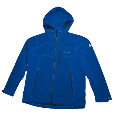 Chaqueta de Lluvia Eddie Bauer First Ascent Para Hombre Grande Azul Softshell Bolsillos con Cremallera Completa Foto 1 de 4