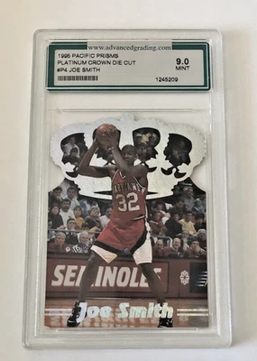 复古 1995 年太平洋棱镜板。 Crown Die Cut #P4 Joe Smith 完好 9.0 (AGS) 全新无标签 — 第 1/4 张图片