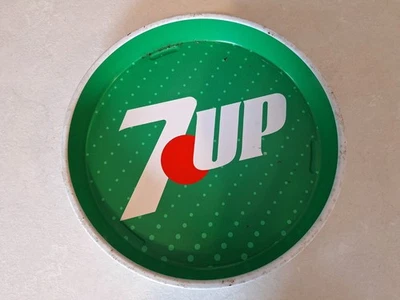 Vintage 7 Up Seven Up Soda Metal Drinks Serving Tray  Brewerania Coca Cola - Image 1 of 4