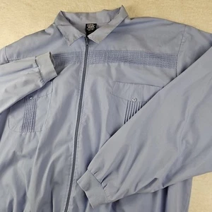 De Colección Años 70 80 Azul JOHN BLAIR Camisa Chaqueta Piscina Ocio Cremallera Completa Mod PARA HOMBRES 3XL - Imagen 1 de 12