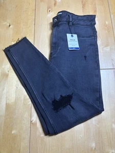 Pantalones de mezclilla New Look Hallie negros cintura alta súper ajustados talla 18 TOTALMENTE NUEVOS - Imagen 1 de 10