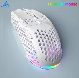 SOLAKAKA Wireless/Wired Gaming Mouse Ultralight Honeycomb Shell RGB - Zdjęcie 1 z 14