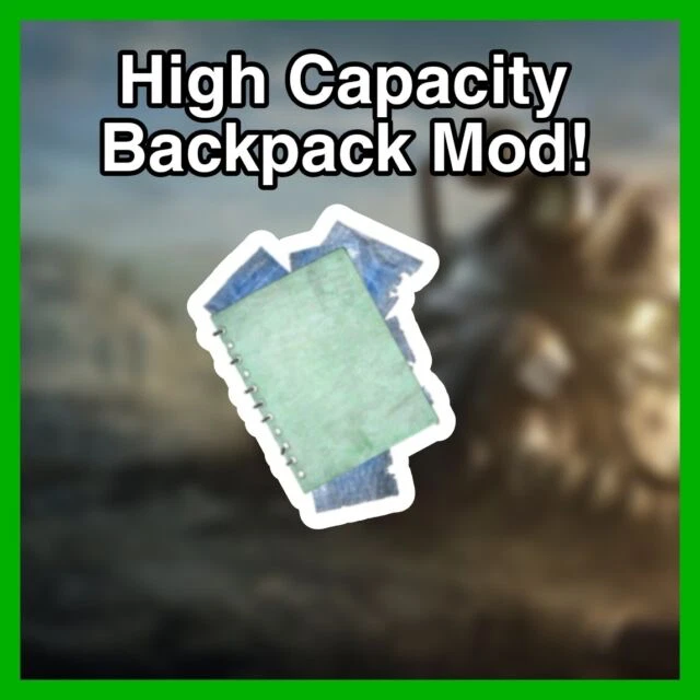 Fallout 76 PC✅Backpack High Capacity Mod Plan✅ - Image 1 of 1