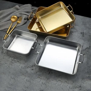 Snack Tray Serving Tray with Handles, Stainless Steel Baking Trays, French Fry - Picture 1 of 8