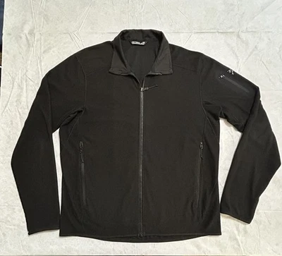Arc’teryx Delta LT Zip Neck Men Size M Waffle Base Layer Jacket Black LS - Image 1 of 4