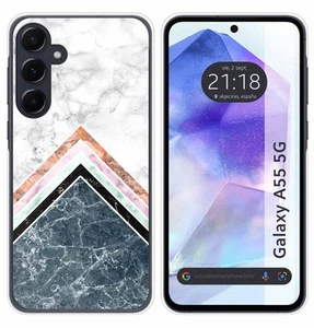 Custodia In Silicone Per Samsung Galaxy A55 5G Design Marmo 05 Disegni - Foto 1 di 1