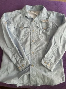 Boys Columbia PFG Blue Long Sleeve Shirt Size M - Picture 1 of 6