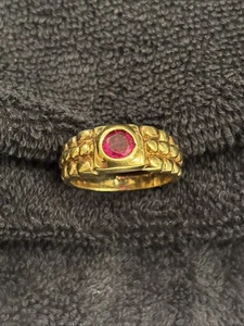 Vintage Herren Rubin 14k HGE LIND Gr. 10-11 - Bild 1 von 6