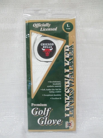 Chicago Bulls Links Walker Premium Large Left Hand Golf Glove Brand New Rose Cover
