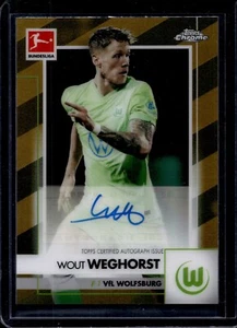 2020-21 Topps Chrome Bundesliga Wout Weghorst #98 Gold Auto 60/60 Edge Damage! - Picture 1 of 2