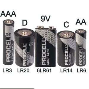 DURACELL INDUSTRIAL PROCELL CONSTANT POWER AA , AAA , C , D & 9V BATTERIES LOT