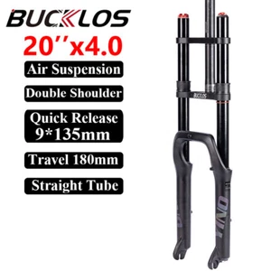 BUCKLOS 20/26*4.0" Fat Beach/Snow/Electric/DH Bike Forks MTB Air Suspension Fork - Picture 1 of 27