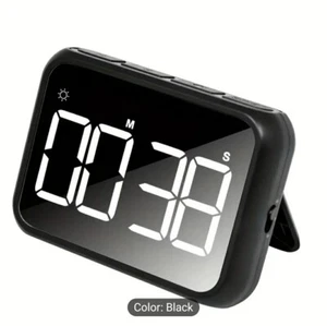 Rechargeable Digital Baking Timer Large Display Makeup Mirror LED Magnetic - Picture 1 of 3