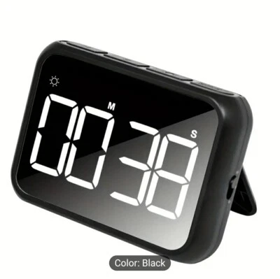 Rechargeable Digital Baking Timer Large Display Makeup Mirror LED Magnetic - Image 1 of 3