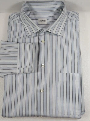 ¡Excelente estado! Giorgio Armani Collezioni manga larga talla 17,5-44 grande 100 % algodón $325 Foto 1 de 4