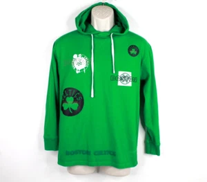 Boston Celtics Hooded T Shirt Mens XS Green Long Sleeve Express - Picture 1 of 9