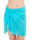 Women Short Sarongs Sheer Beach Wrap Skirts Chiffon Cover Up for Swimwear