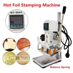 Manual Hot Foil Stamping Machine Logo Bronzing Leather PU Wood Embosser 220V - Bild 1 von 34