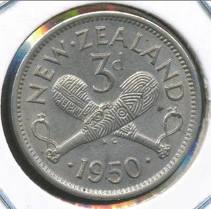Nueva Zelanda 1950 Threepence George VI - extra fino - Imagen 1 de 3