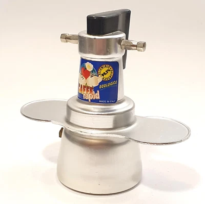 Cafetera espresso italiana vintage "Caffè Rapid" de aluminio Moka Foto 1 de 4