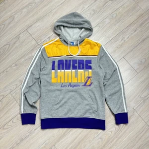 Adidas LA Lakers Graphic Print Multi Color Hooded Sweatshirt Size S - Picture 1 of 19