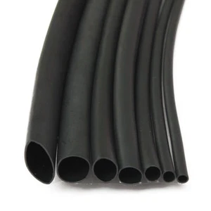 Black 7 Sizes Assorted 3:1 Waterproof Heat Shrink Tubing Wrap Sleeve Kit 1.2m - Picture 1 of 8