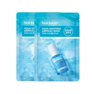 [REAL BARRIER] Aqua Soothing Ampoule Mask - 2pcs / Free Gift - Picture 1 of 1