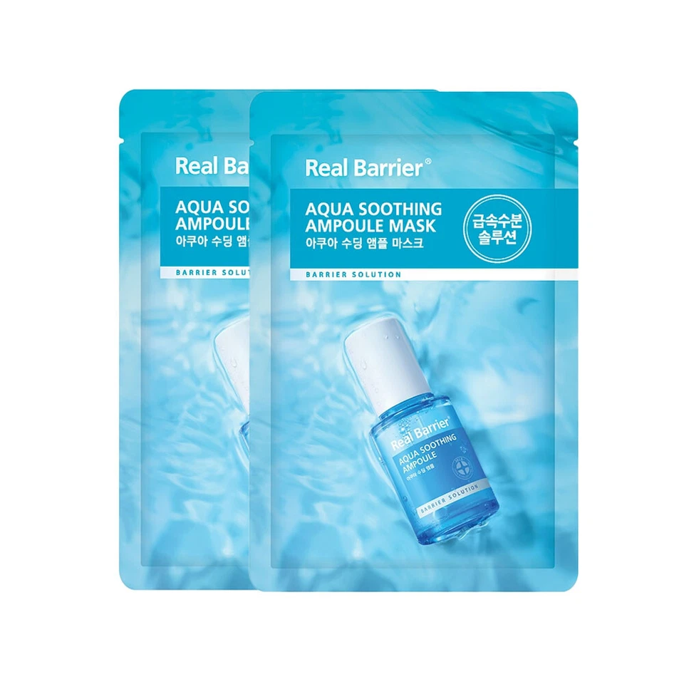 [REAL BARRIER] Aqua Soothing Ampoule Mask - 2pcs / Free Gift - Image 1 of 1