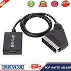 HDMI-Compatible to Scart Converter with USB Cable 720P 1080P HDTV Video Adapter