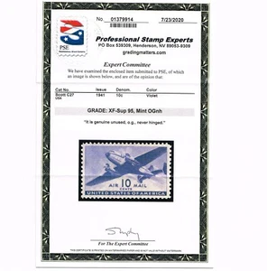 EXCEPTIONAL GENUINE SCOTT #C27 MINT PRISTINE OG NH PSE CERT GRADED XF-SUPERB-95 - Picture 1 of 3