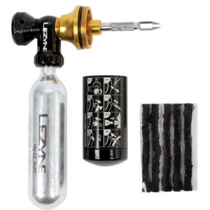 Lezyne Tubeless CO2 Blaster Kit di riparazione incl. 2 cartucce - Nero/Oro - Foto 1 di 3