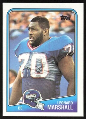 1988 Topps Football Leonard Marshall #281 New York Giants - Image 1 of 2