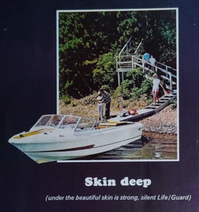 Vintage Ad Larson Boats Skin Deep Beautiful Life / Guard Flotation Foam Seats - Picture 1 of 3