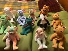 Ty Beanie Baby Bear Random Collection of Eleven w/ Tags Includes Curly!