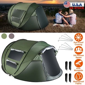 5-8 People Camping Hiking Tent Automatic Outdoor Instant Pop Up Tent Waterproof - Picture 1 of 40