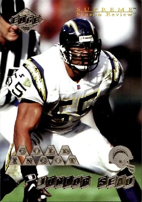 1998 Collector's Edge Supreme Season Review #151 Junior Seau Gold Ingot - Image 1 of 2