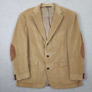 Vintage Orvis Jacket Mens 44R Brown Corduroy Sport Coat Made In USA Elbow Patch - Picture 1 of 16
