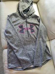 Under Armour Women's Hoodie Pullover Loose Fit Cold Gear Heather Gray Small - Picture 1 of 9